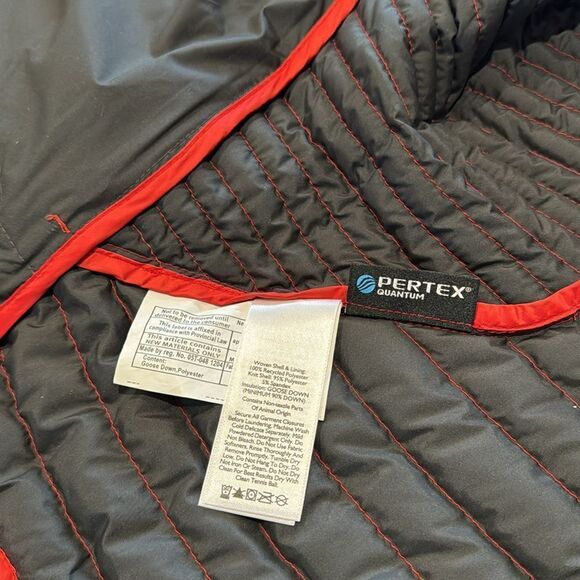 Eddie Bauer Red First Ascent Hooded Down Puffer Zip Jacket Coat Womens TM Tall M - Picture 5 of 10